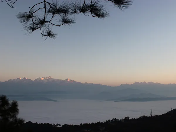 The Himalaya from Bandipur at dawn