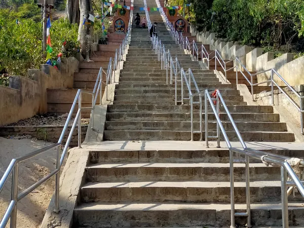 The stairway up to Swayambhunath