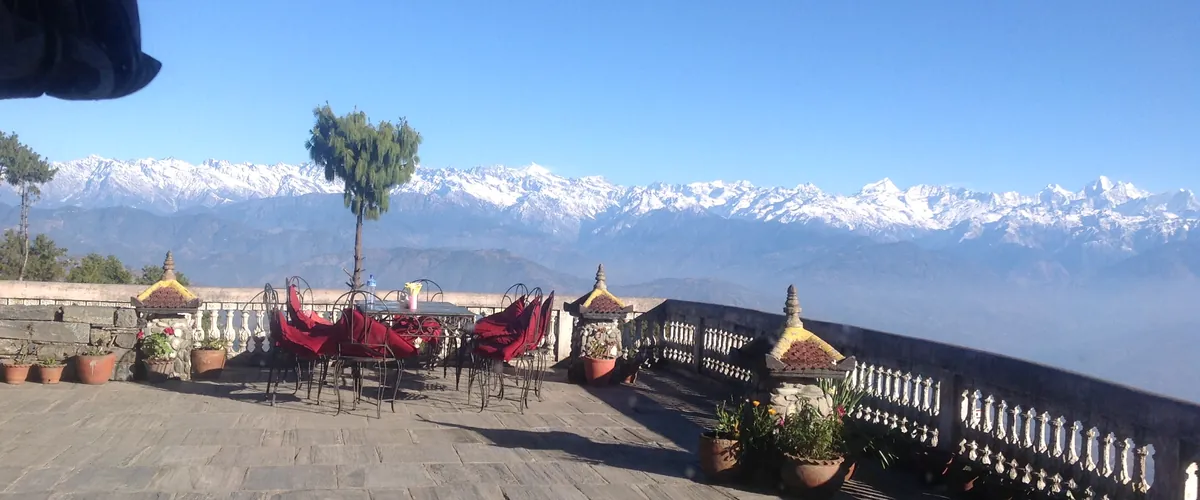 The Himalaya from a terrace in Nagarkot