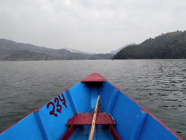 Boating on Begnas Lake